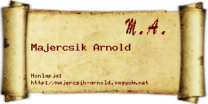 Majercsik Arnold névjegykártya